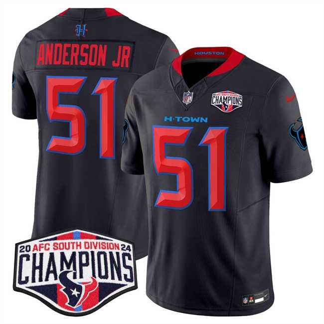 Mens Houston Texans #51 Will Anderson Jr. Navy 2nd Alternate F.U.S.E. 2024 AFC South Division Champions Vapor Limited Stitched Jersey->houston texans->NFL Jersey